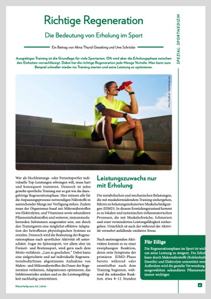 Sonderdruck Richtige Regeneration