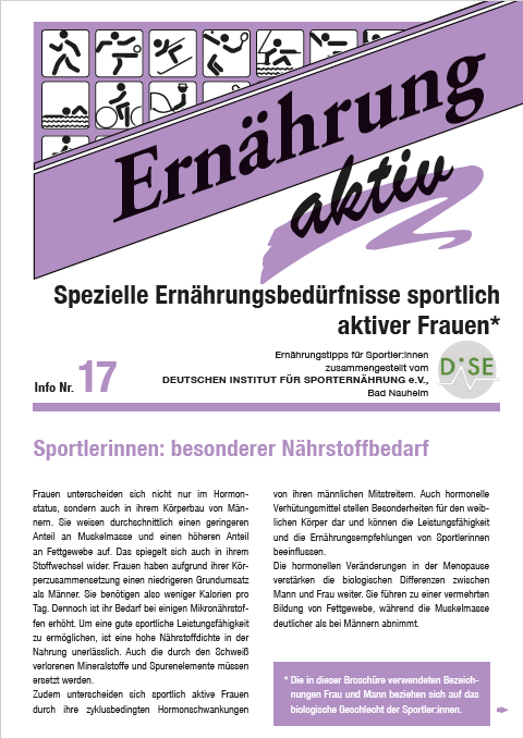 Ernährung aktiv Nr. 17 Frauen im Sport