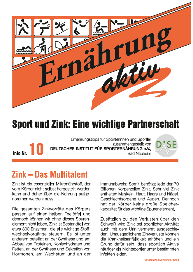 Ernährung aktiv Nr. 10 Zink