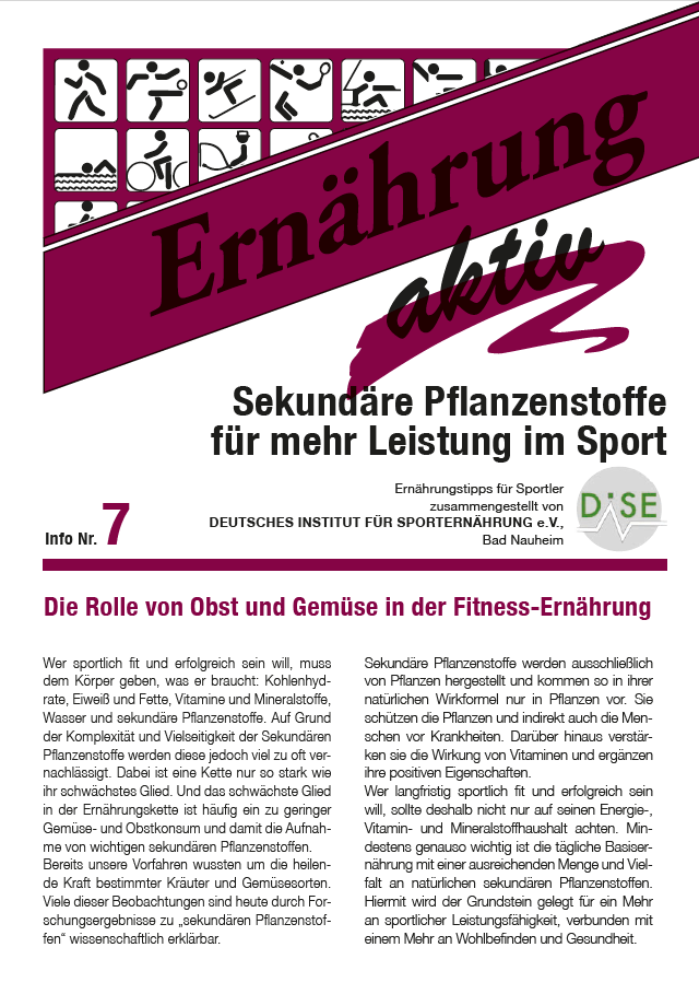 Ernährung aktiv Nr. 7 Sekundäre Pflanzenstoffe